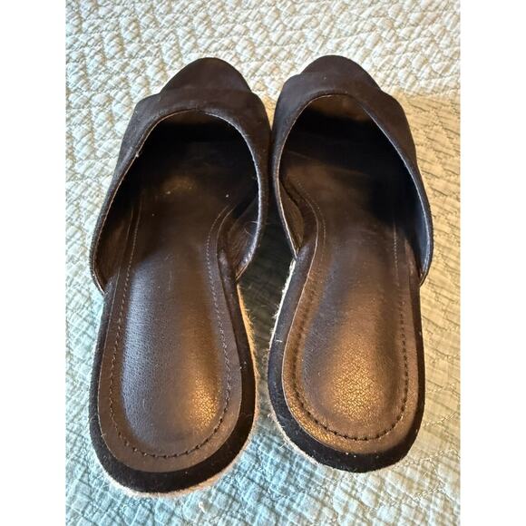 Black Espadrille Wedge Sandals Woman’s Size 8 - Picture 2 of 7